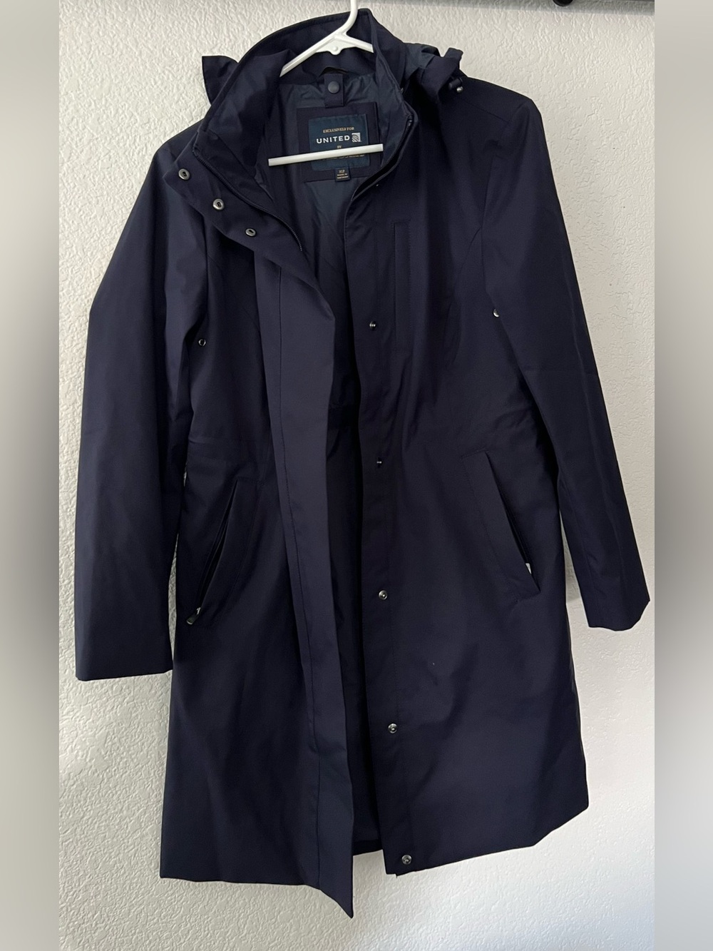 Navy United Airlines Raincoat